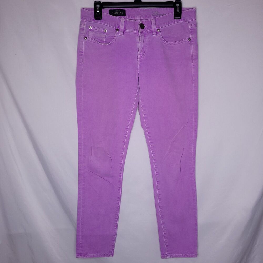 J Crew Toothpick Jeans 28 Pink Ankle Skinny